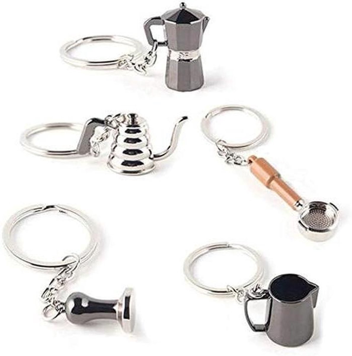 Koffie Accessoires Set Barista Hulpmiddelen Espresso Bereiding Draagbaar Ontwerp 5 Delig Willekeurige Kleur
