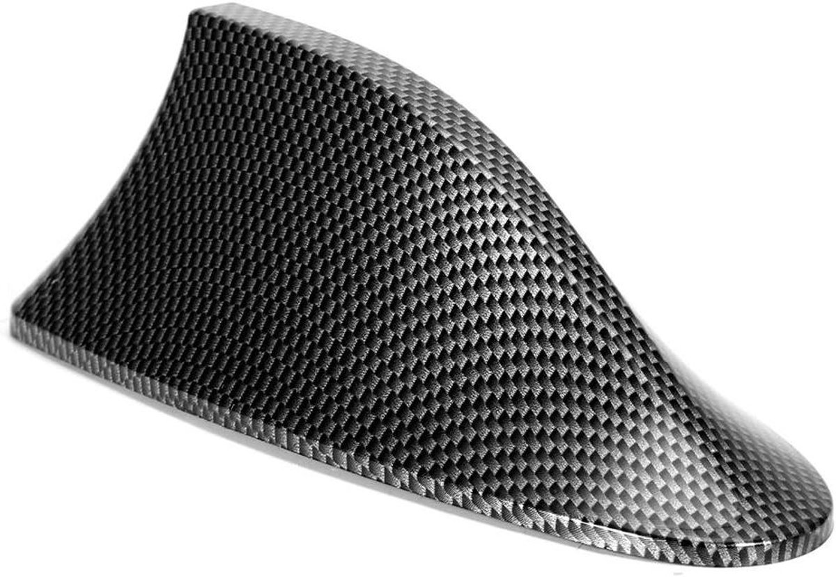 Auto Dakantenne - Styling Fin - Voertuig Decoratie - Koolstofvezel Ontwerp - 18x9x8 cm - Zwart