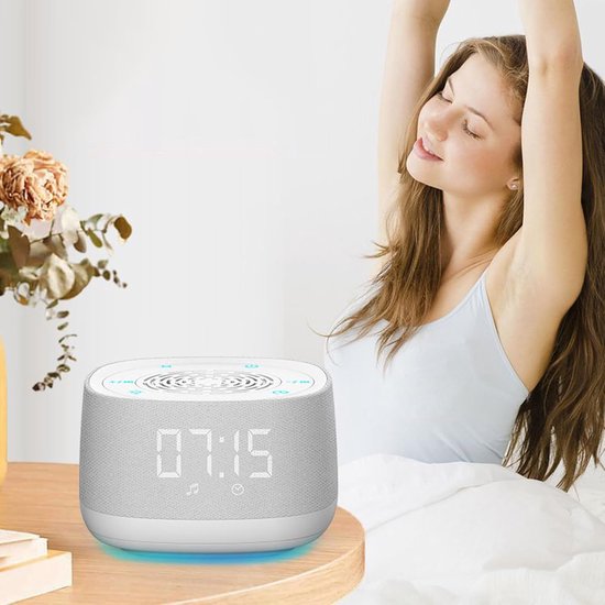 Geluidmachine Slaaphulp - Draadloze Speaker - Rustig Slapen - Verstelbaar Wit Geluid - 9.5 cm - Wit — afbeelding 5