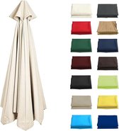Parapludoek - Vervangend doek - vervangend doek voor parasols buiten - 3 m met 8 baleinen - voor terras/tuin/zwembad/zwevende parasol - Beige