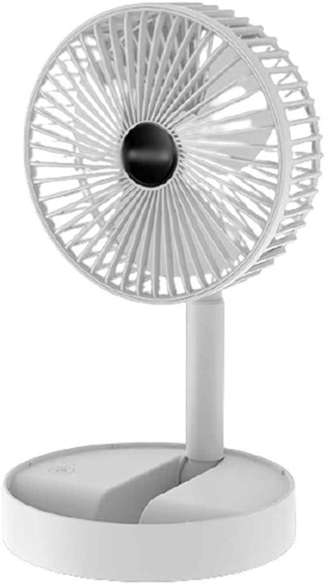 Mini Ventilator - Draagbare Fan - Bureau Koeling - Opvouwbaar Ontwerp - 16.4 cm Hoogte - Wit
