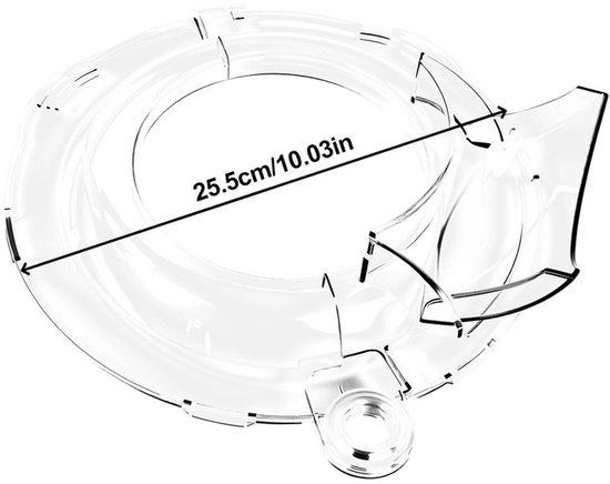 Spritzschutz vervangende spraykap - heldere spatscherm - voor Kitchen Aid 4.5-5 QT - voorkomt spetters - SnelShoppen — afbeelding 5
