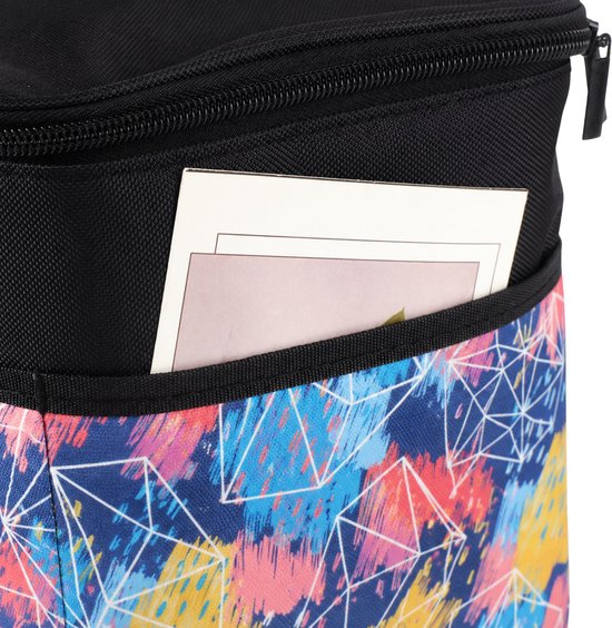 Koeltas 10 Liter - Opvouwbaar - Geïsoleerde Lunchtas - Lunch Bag - Picnictas voor Picnic of Festival - Oxford Polyester - Met Rits en Handvatten - Easy-Access Flap - Zijvakken - Pastel van Lucky Shopper — afbeelding 2