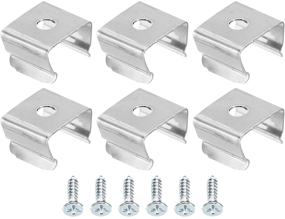 Dailygoods - 50 Stuks Montage Clips voor LED Strip Licht met Schroeven