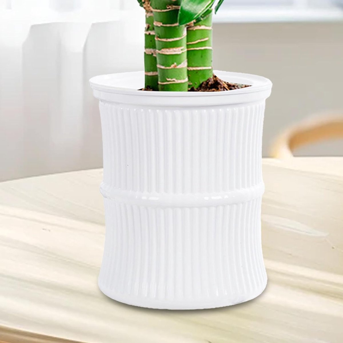 Zelfwater gevende bloempotten,Zelfwater gevende plantenpotten,Kleine Potplanten Containers Waterreservoir Potten - Anti-lek irrigatiepotten voor entree, balkon, slaapkamer, woonkamer, studeerkamer — cadeau in Cadeau-ideeën - foto 3