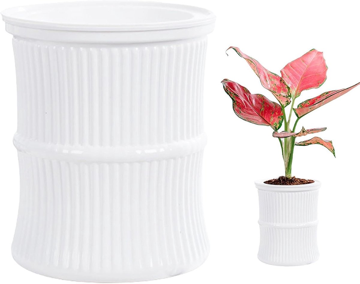 Zelfwater gevende bloempotten,Zelfwater gevende plantenpotten,Kleine Potplanten Containers Waterreservoir Potten - Anti-lek irrigatiepotten voor entree, balkon, slaapkamer, woonkamer, studeerkamer — cadeau in Cadeau-ideeën - foto 6