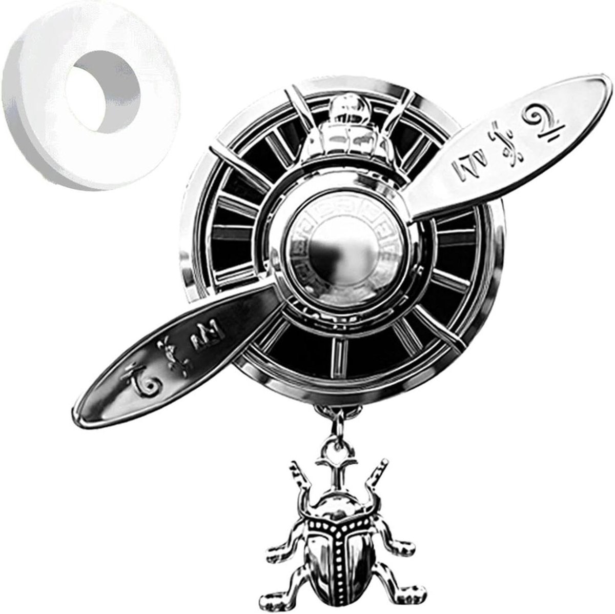 Ventilatieclip Luchtverfrisser - Auto Geur - Frisse Auto - Propeller Design - 1 Stuk - Zilver