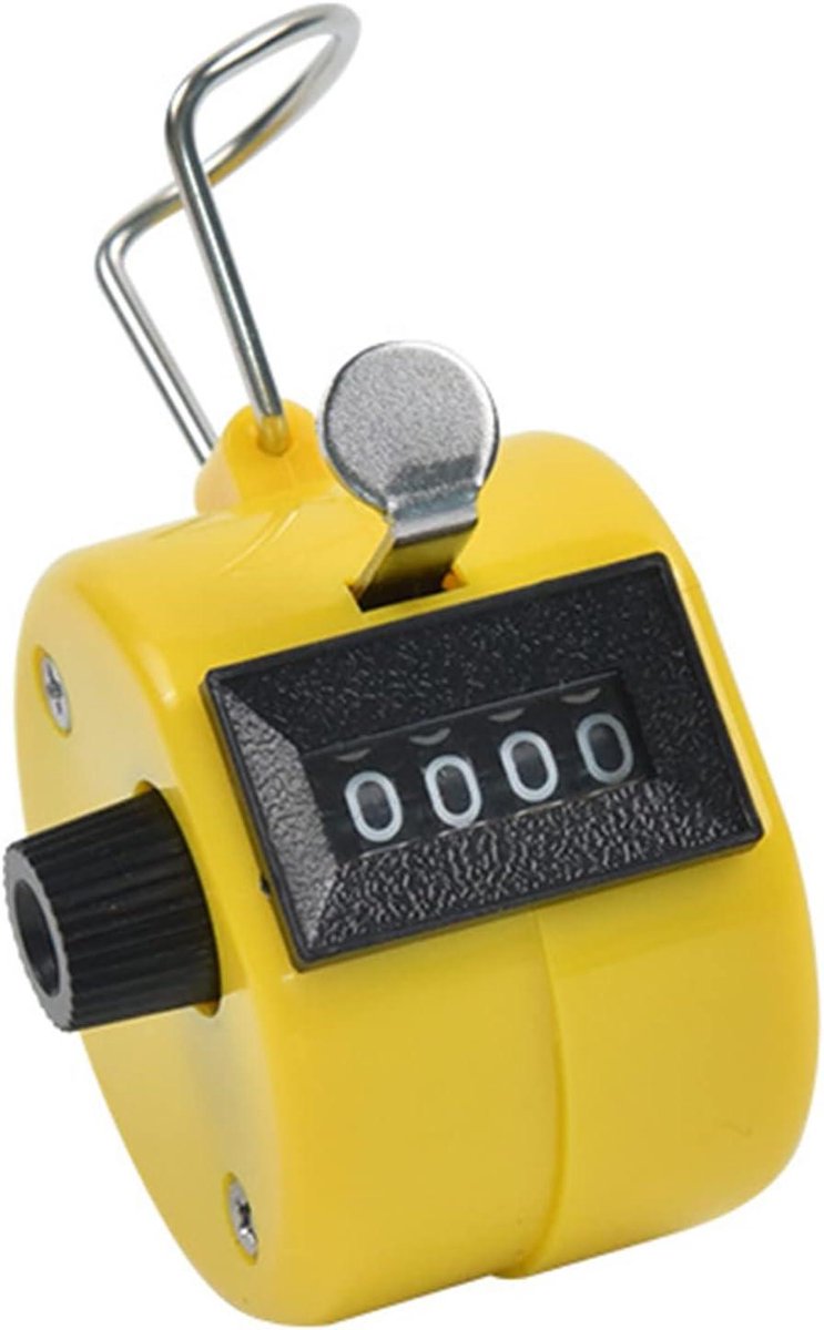Telmachine Hand - Klikker Teller - Tellen Aantallen - Mechanisch Zonder Batterij - Tot 9999 - Metaal