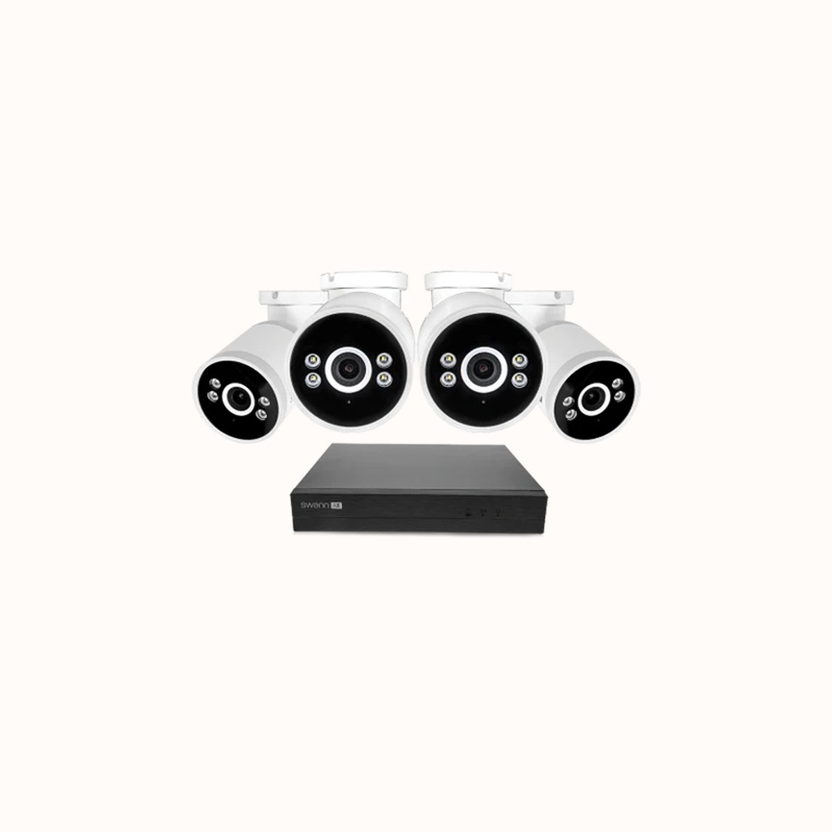 Swann AdvancedX Series - Beveiligingscamera's - 4 Camera's - cctv camerasysteem - 1TB - geen abonnementskosten - 4K Ultra HD - Spotlight Bullet IP Cameras