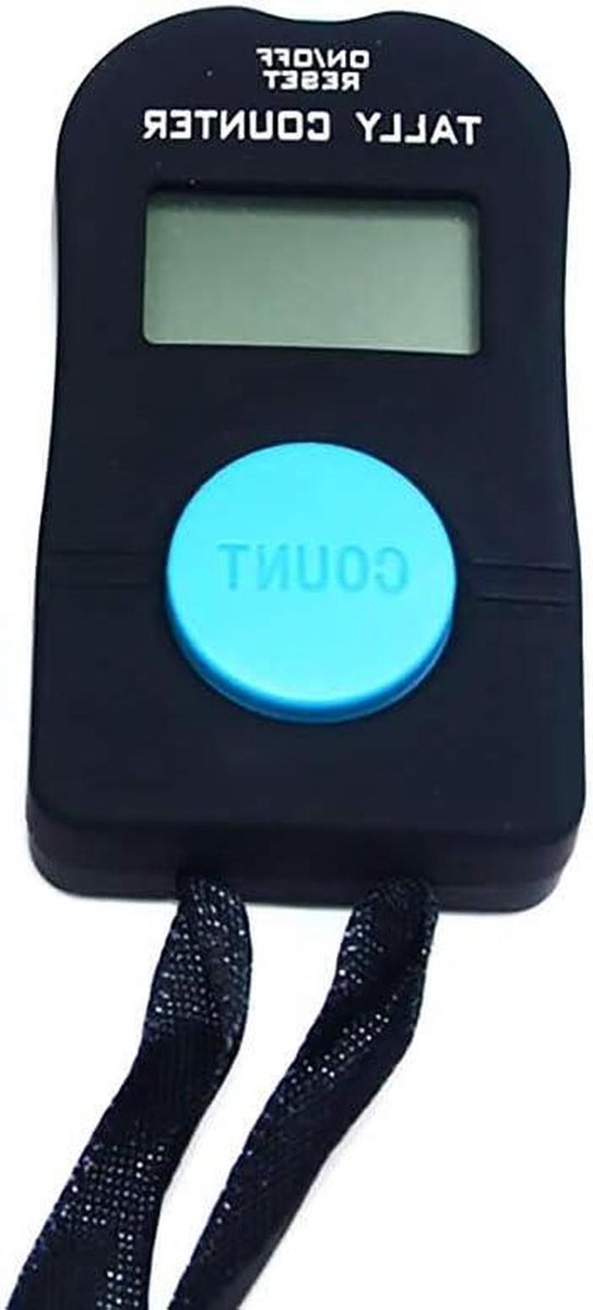 Hand Tally Counter - Digitale Teller - Sport Evenementen - Met Geluidssignaal - 6x4x2 cm - Blauw