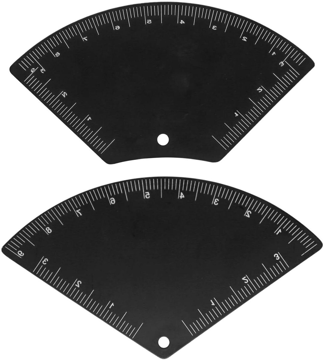 Wenkbrauwsjablonen Set - Wenkbrauwvormer Meetlat - Symmetrische Make-up - Precisie Schaal - 2 stuks - Zwart