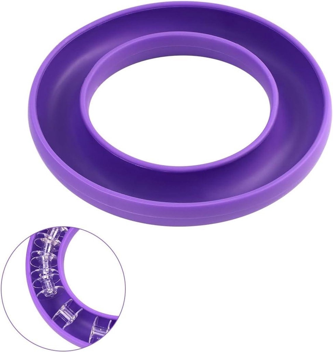 Spoelhouder Naaimachine - Spoelen Organizer - Garen Opbergen - Rubberen Ring - 13 cm - Paars