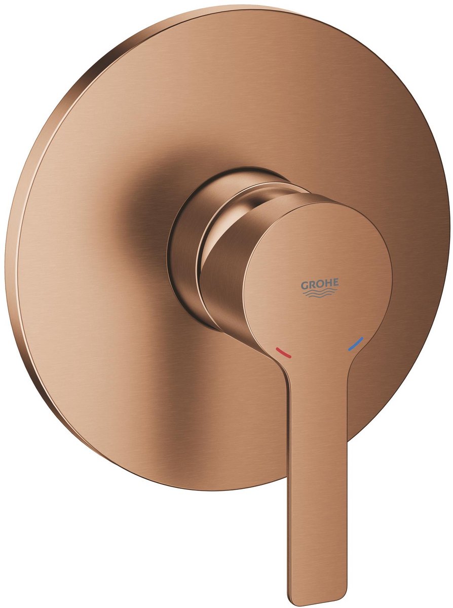 GROHE Lineare Douchekraan Afbouwset – Inbouw – SilkMove 46mm – Geborsteld Warm Sunset