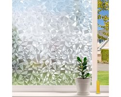 Raamfolie - Zelfklevende Raamfolie - Raam privacy folie - Matglas - Anti inkijk folie - Zonwerend & Isolerend - Inkijk werend - Plakfolie zonder lijm voor ramen en badkamer - 45 x 200 cm