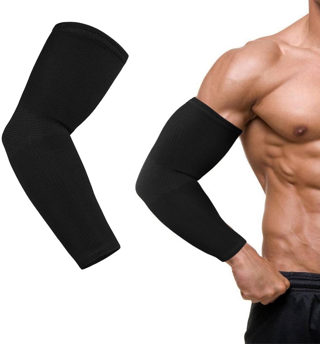 Elastische Compressie Elleboogbandage voor Tennis, Golf en Sport, Geschikt voor Artritis en Tendonitis, Maat S