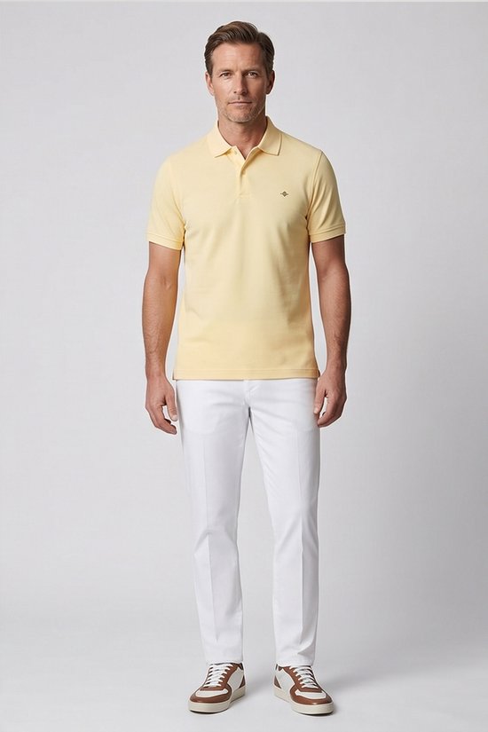 Baileys - Heren - Modern Fit - Shirt - Two Tone - Polo - Geel - 615279-22
