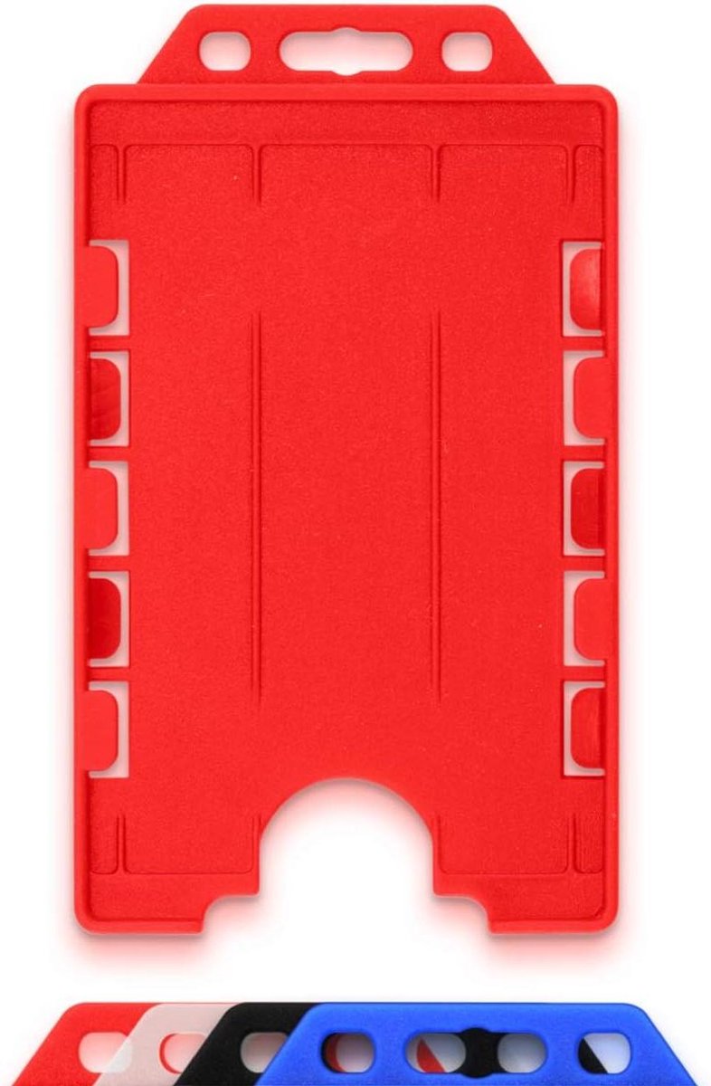 Dubbelzijdige Badgehouders - ID Kaarthouders - Identificatie Tonen - Open Portret Ontwerp - 86 mm x 54 mm - Rood