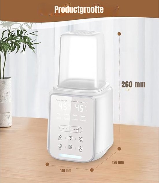 RWB® Flessenwarmer Onderweg - Flessenwarmer - Fleswarmer - Wit - 21cm x 16cm x 15cm van Rwb — afbeelding 4