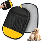YUBBYSTU Petlova Handschoen, handen op huisdieren, herbruikbare dubbelzijdige verzorgingshandschoenen, voor honden en katten, kan worden gebruikt op banken, kleding (1 stuk, S-B