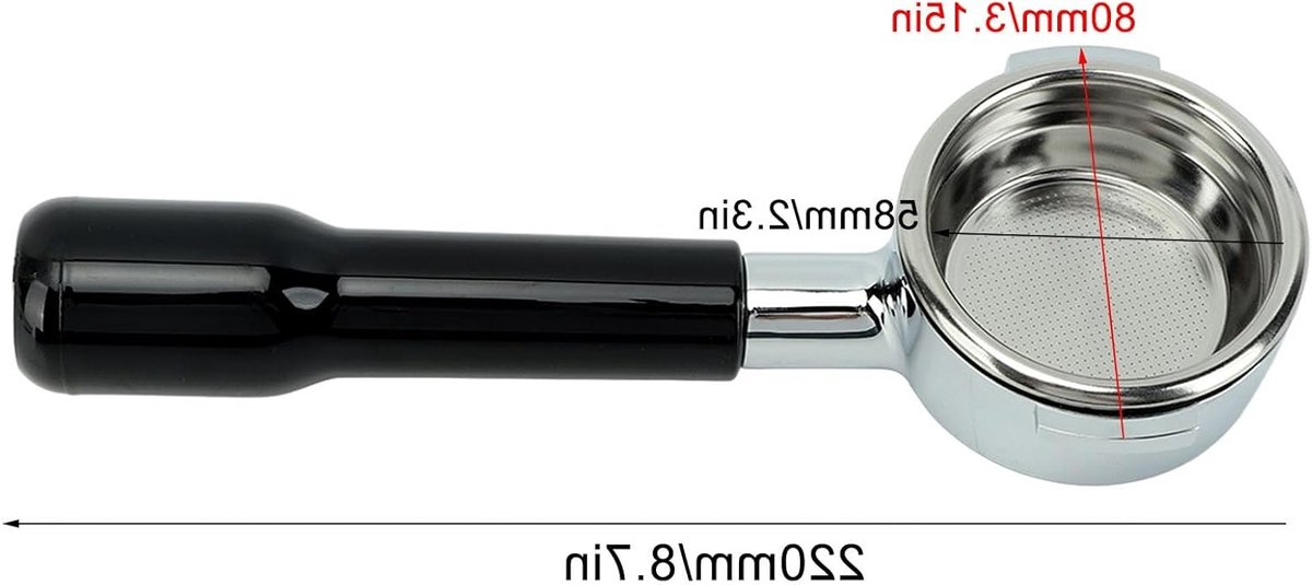 Bottomless Portafilter Set voor Espresso 58 mm Portafilter Geschikt voor Espresso Machines Professionele Koffie-ervaring