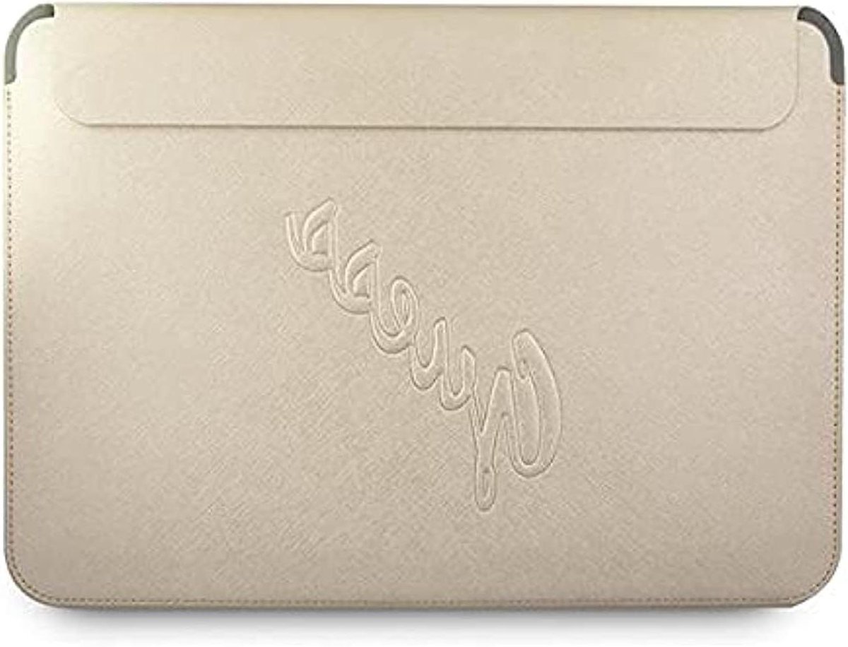 Beschermhoes - Hoes Cover - Laptop Beschermen - Saffiano Script - 13 inch - Goud