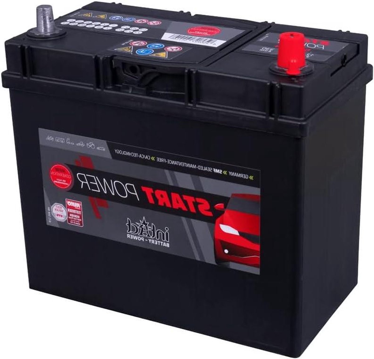 Startaccu Auto - Autobatterij 12V - Voertuig Starten - Volledig Opgeladen - 45 Ah - Niet gespecificeerd