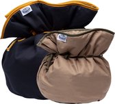 Hooimadam - set van 2 -Denim+Taupe canvas - groot+klein - hooikist - kookzak - pannenstoof - cookingbag - slowcooking - duurzaam koken - energiezuinig koken
