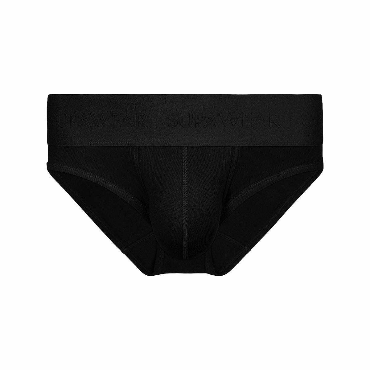 SUPAWEAR Ribbed Brief Black - MAAT S - Heren Ondergoed - Slip voor Man - Mannen Brief