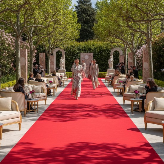 Tapis JYG RED - Tapis - 100x1000cm ( 1x 10 m) - Rouge