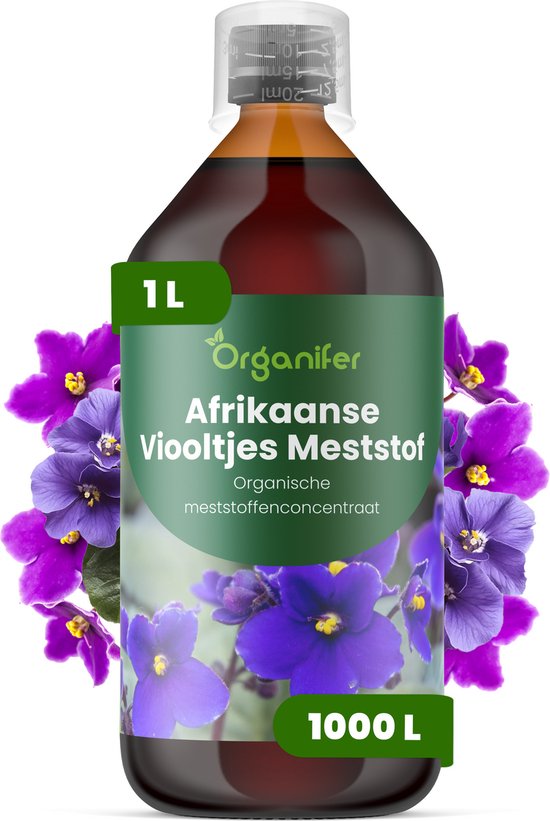 Vloeibare Meststof Voor Afrikaanse Viooltjes - 1 L Voor 1000 L - Npk - 3-4-3 Voor...