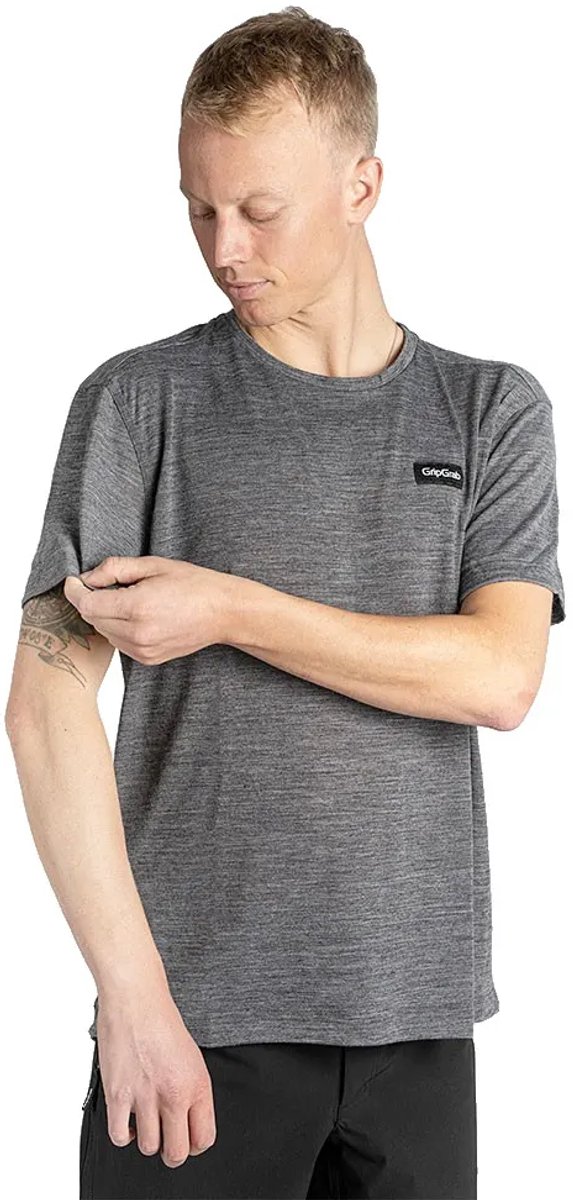Gripgrab Explr Merinotech T-shirt Met Korte Mouwen Man Grijs