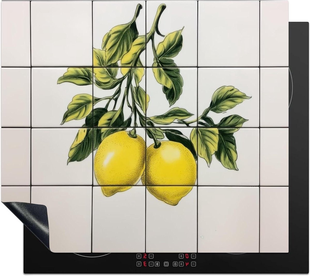 Inductie Beschermer - Kookplaat Mat - Keuken Werkruimte - Unieke Foto Print - 58x51 cm - Citroen