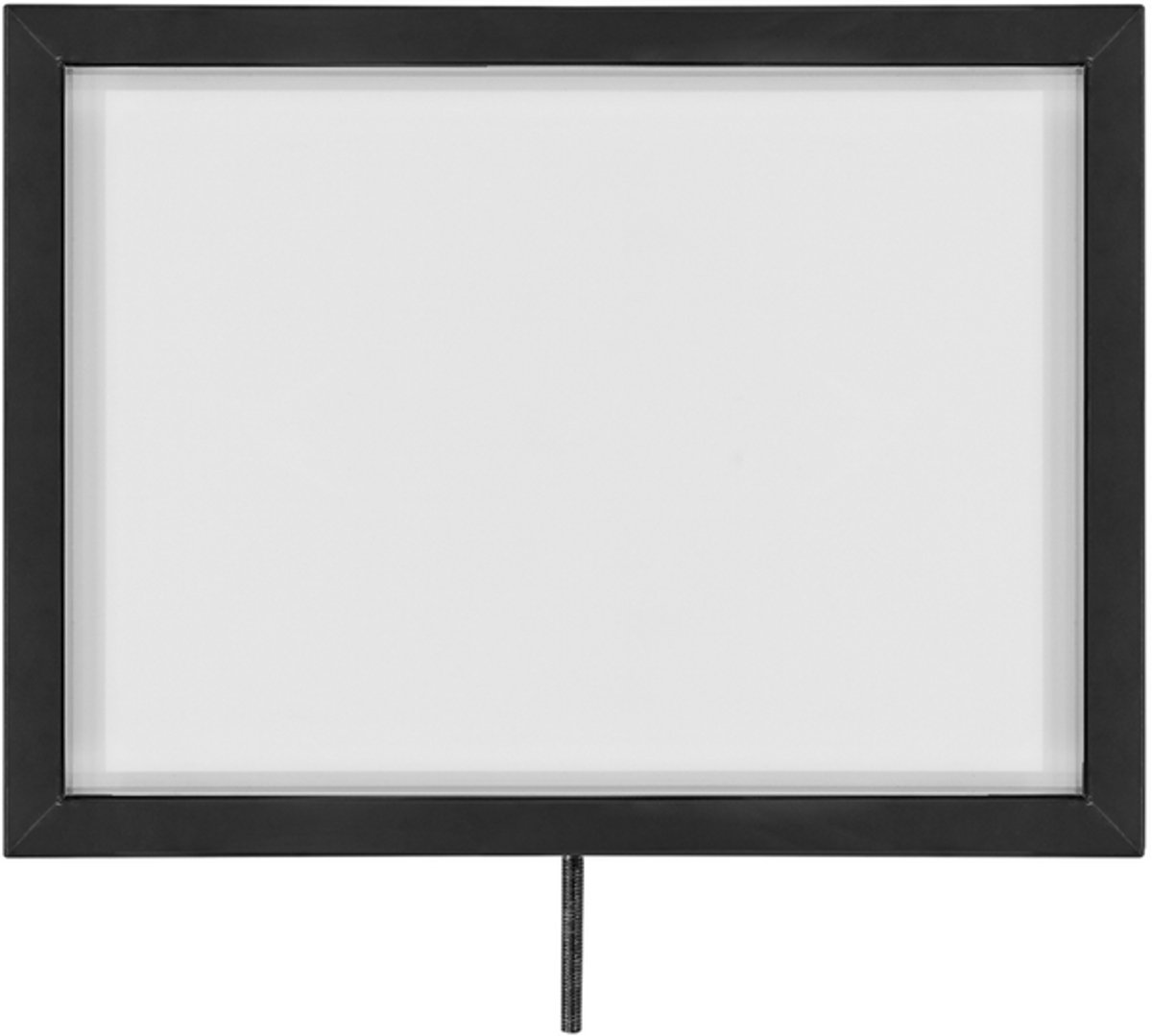 IVOL Posterframe voor afzetpaal met koord - Liggend - Zwart