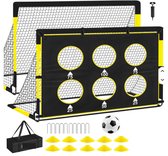 Bolke Voetbaldoel 1x met Schietdoek - Trainingsdoel met Targets – Inclusief Bal, Pionnen & Draagtas –150*120*120cm - Voetbaldoel Kinderen & Tuin