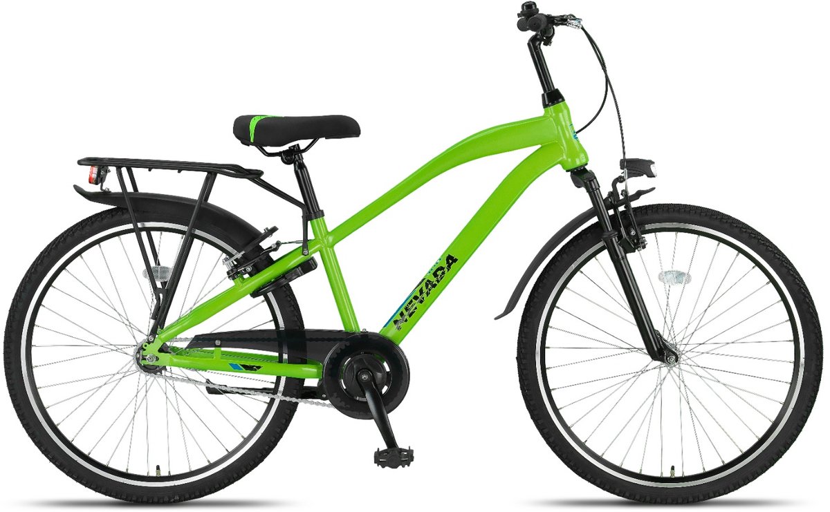 Altec Nevada - Jongensfiets 26 Inch - Kinderfiets voor 10 tot 14 Jaar - 140-155 cm - V-Brake + Terugtraprem - Neongroen