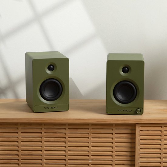 Victrola Tempo Bluetooth Bookshelf Speaker Groen (VPS-400-GRN) van Victrola — afbeelding 2