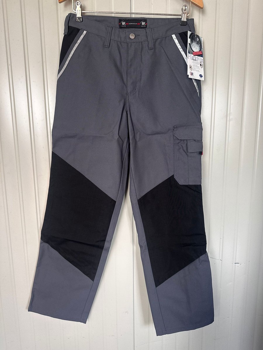 BP 1467 560 52 Grijze werkbroek met kniezakken | Maat 58