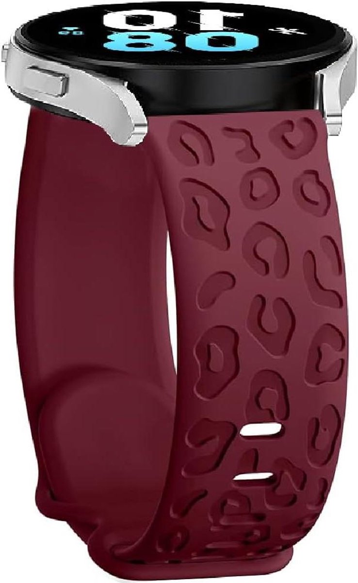 Reservearmband Siliconen - Horlogebandje Vervangend - Dagelijks Gebruik - Luipaard Patroon - 20mm - Meerdere Kleuren