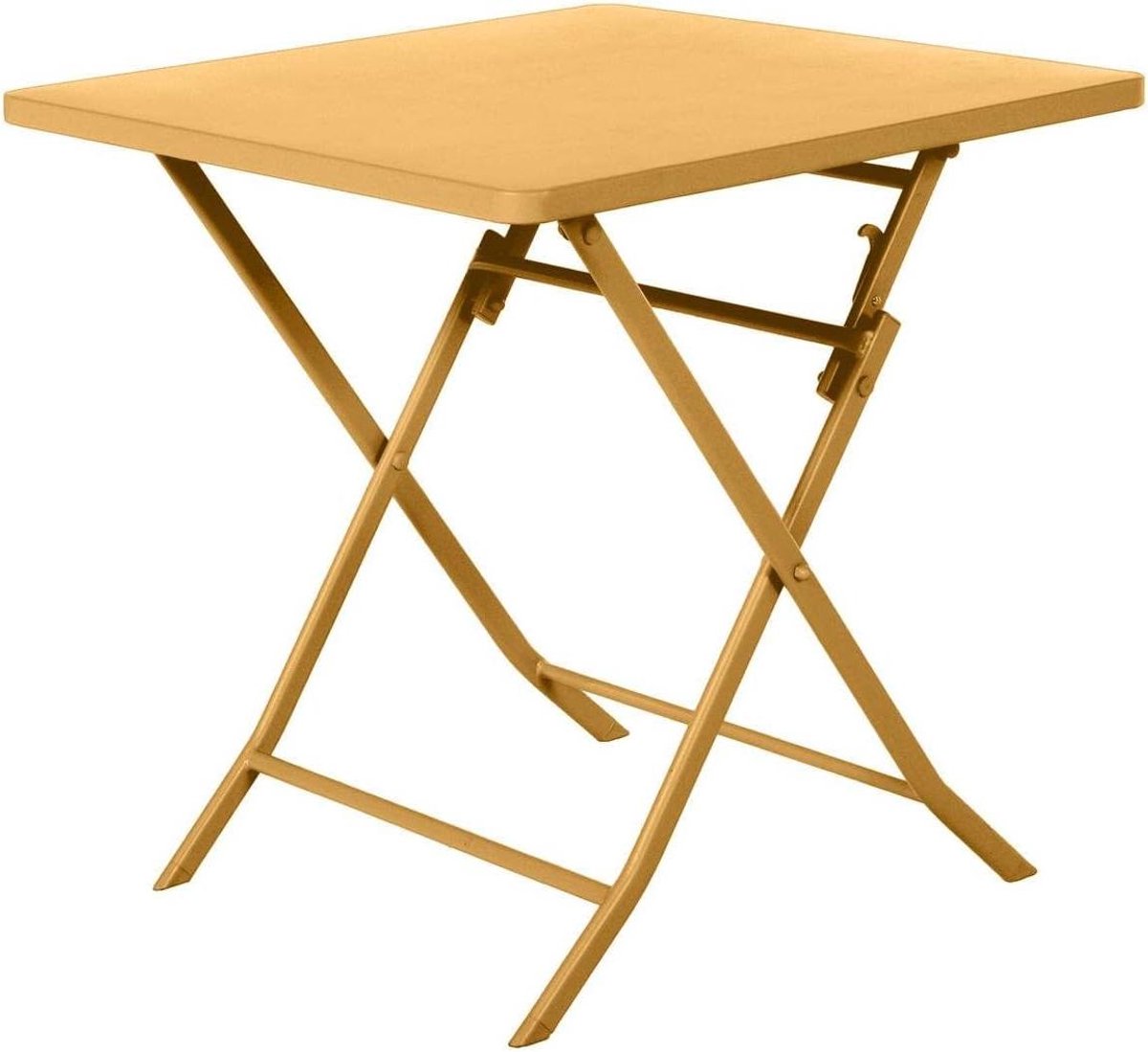 Vierkante tuintafel - Klaptafel Oker - Buiten dineren - Opvouwbaar design - 70x70x71 cm - Oker