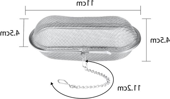Set van 2 Herfilteren, RVS Theefilters, Herbestrainer en Specerijbal voor Thuisgebruik, Keuken en Gastvrijheid — afbeelding 5