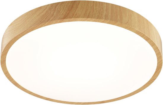 Brilliant Teranon Led Plafondlamp 38,5 Cm Hout Licht/Wit