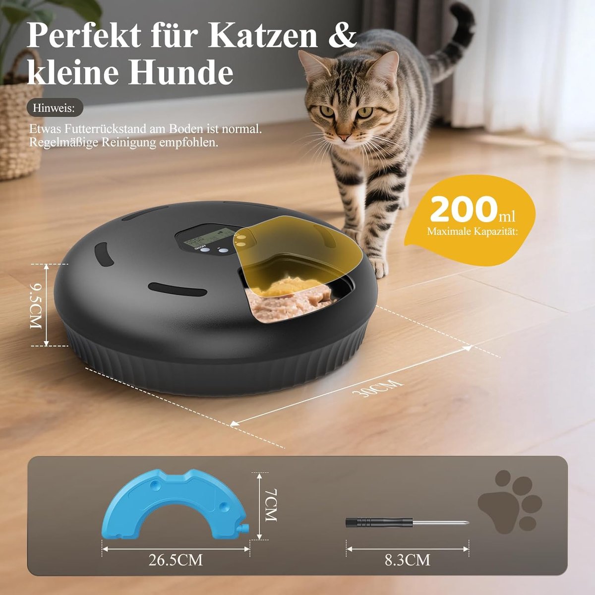 Shenzhen Haorui Automatische Kattenvoerbak met Timer 1200ml - afbeelding 2