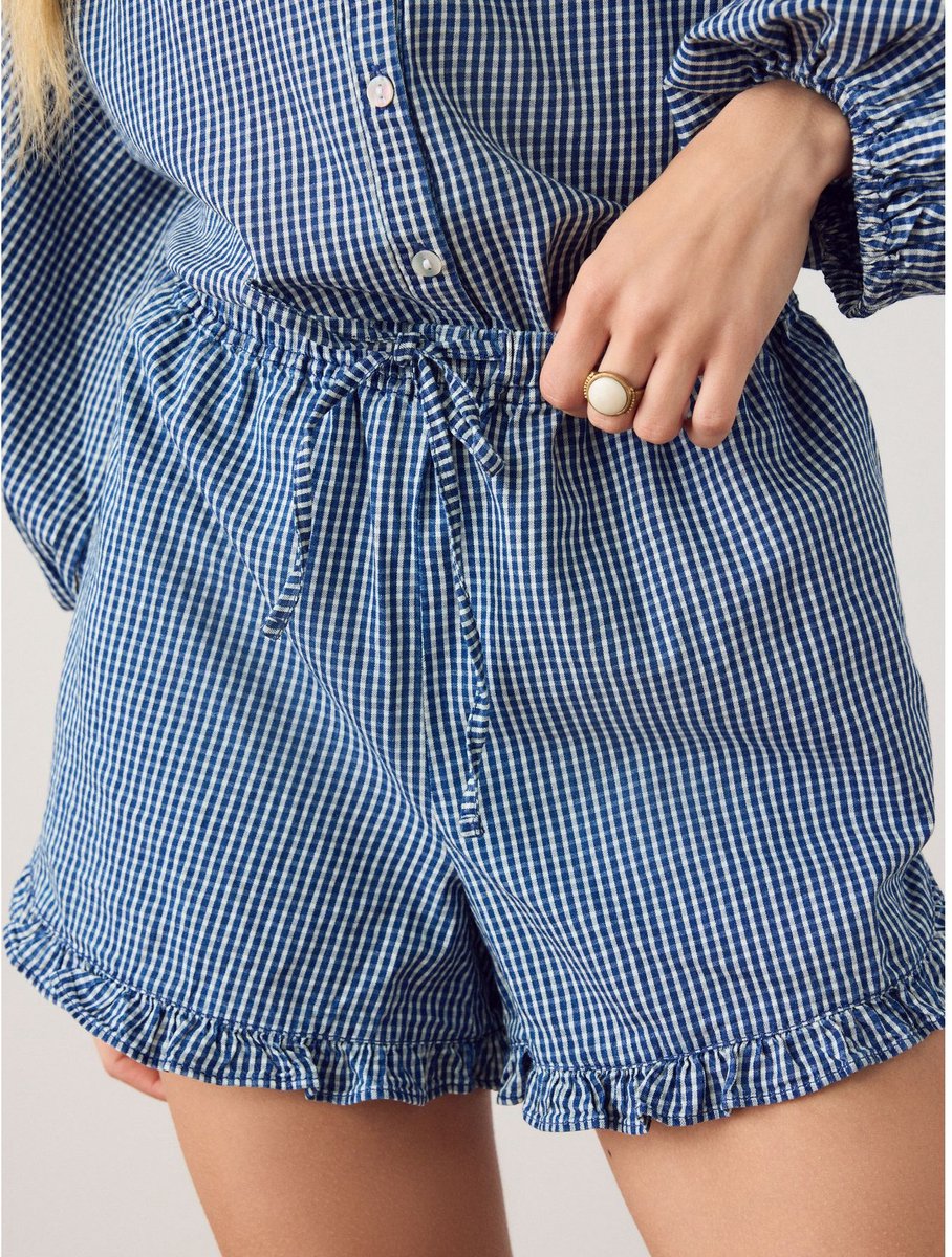 Next - Dames - Flippy short met franjes - Blauw