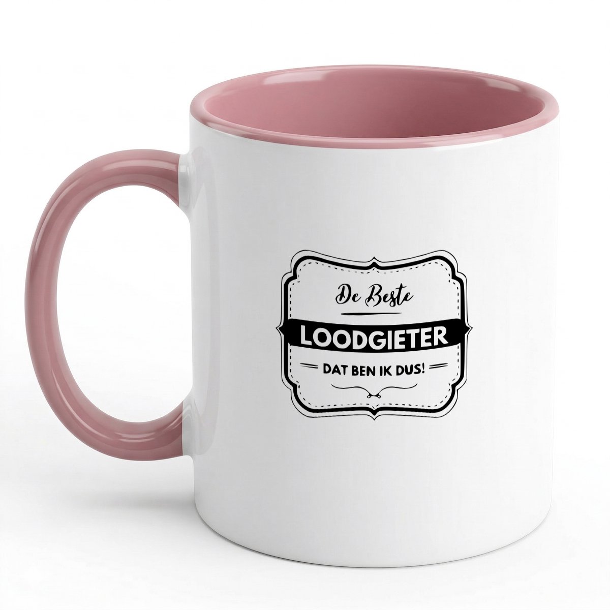 Hacebo® - De beste loodgieter dat ben ik dus koffiebeker roze - Loodgieter - Vrienden familie - thee mok - koffie beker - Collega - Cadeau - koffiemok - 350 ML inhoud