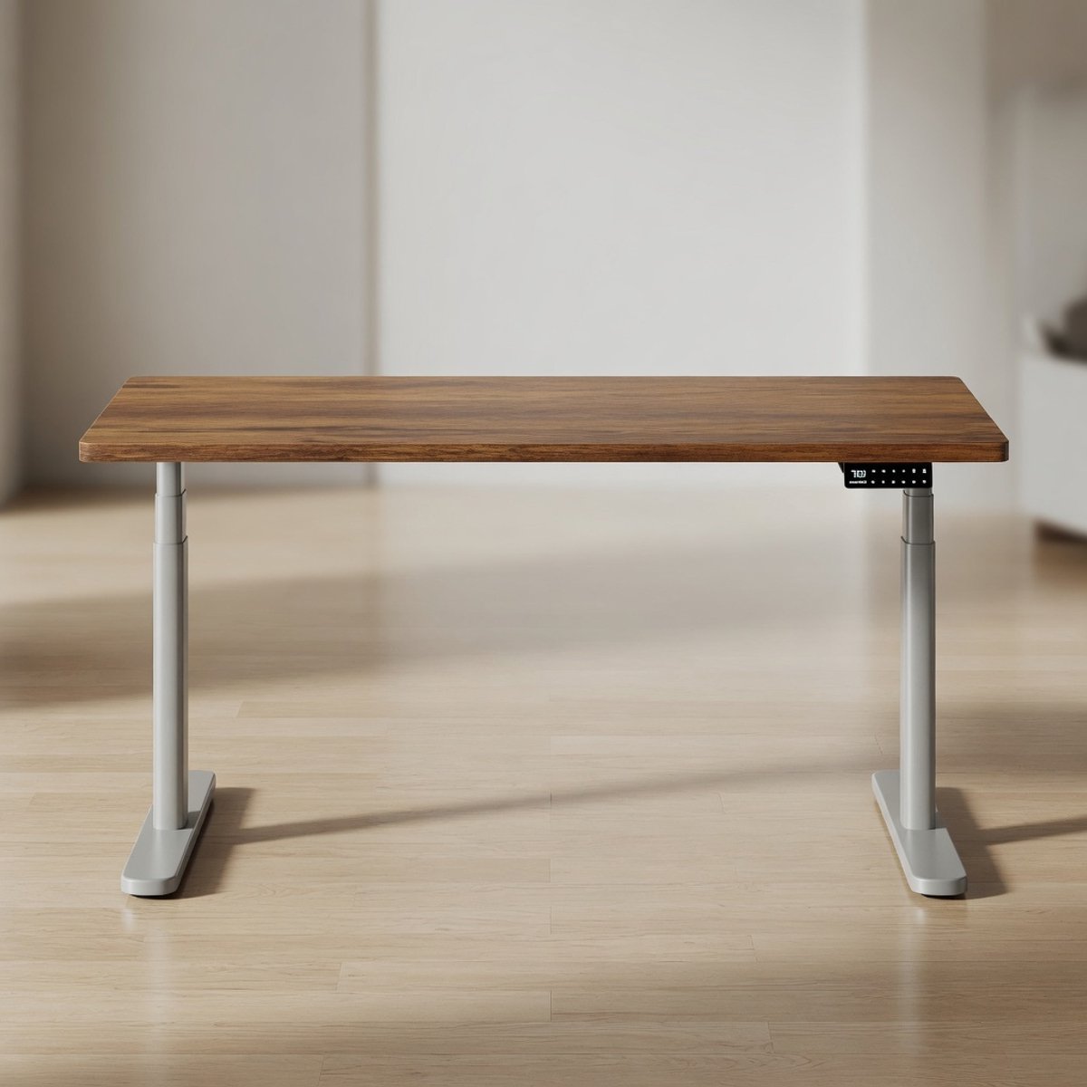 Elektrisch Zit-Sta Bureau 140x70 cm Ovaal – Ergonomisch Hoogte Verstelbaar Bureau met Dubbele Motor, 180 kg Draagvermogen, USB-A & USB-C, Memory Functie, Fluisterstil, Kabelmanagement – Mobili Bella