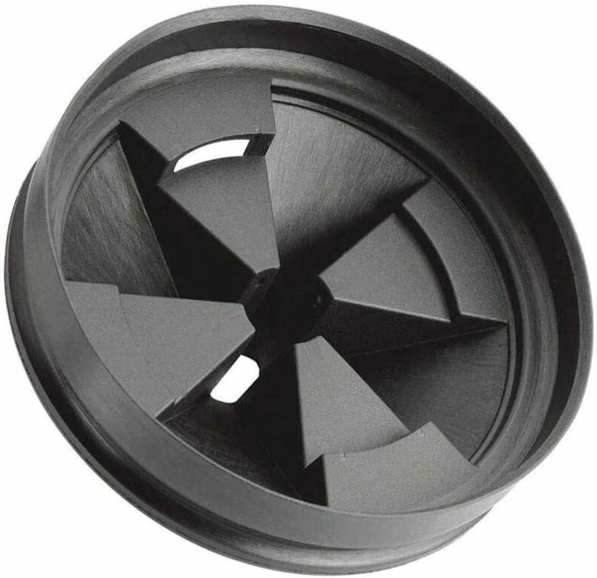 Afvalverstopper Keuken - Geluiddemper Afvoer - Spatvrij Werken - Antibacteriële Werking - 9 x 6 x 3 cm - Zwart