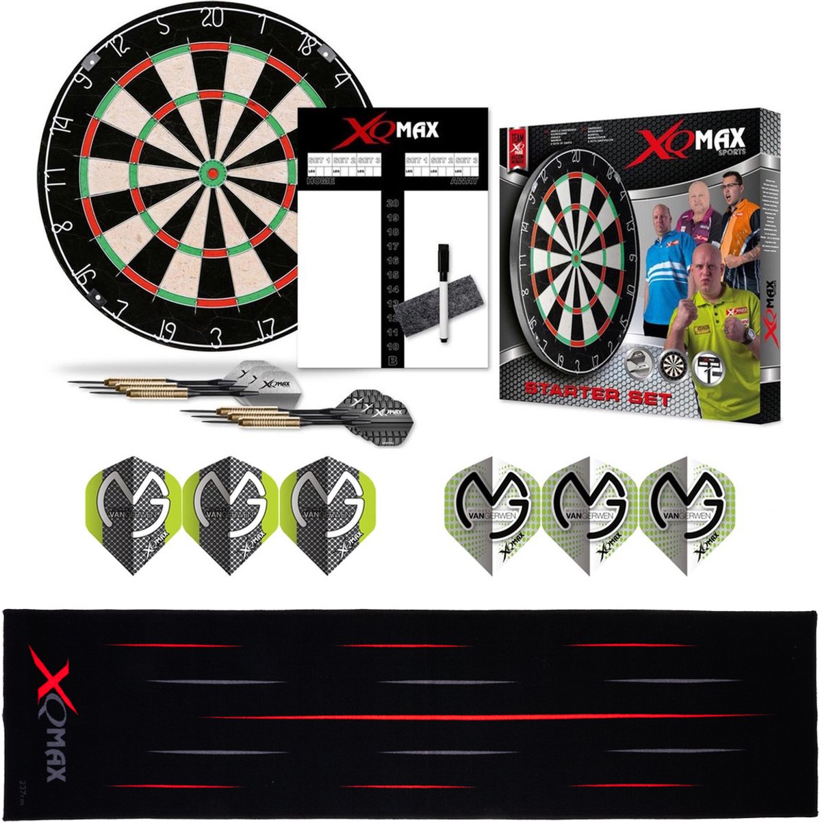 Dragon Darts MvG Antra complete dartset – dartbord - dartmat – dart shafts - dart flights – 2 sets – dartpijlen – dartset