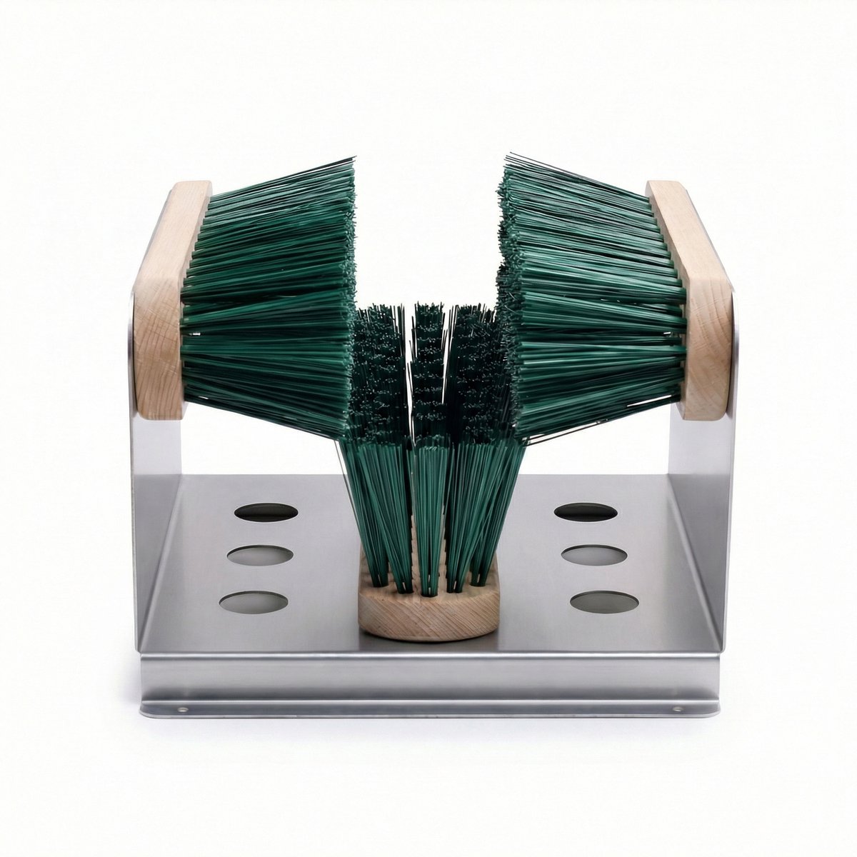 Borstelshop Voetenveger met Borstels voor Buiten - Schoenborstel & Laarzenknecht - Duurzame Schoenveger - 30 x 32 cm - Groen/Zwart - Hoge Kwaliteit