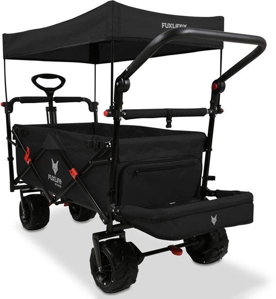 FUXLIFE CTB800 Opvouwbare strandtrolley Grijs - Beach Cruiser - belastbaar tot 75kg van Merkloos — afbeelding 3