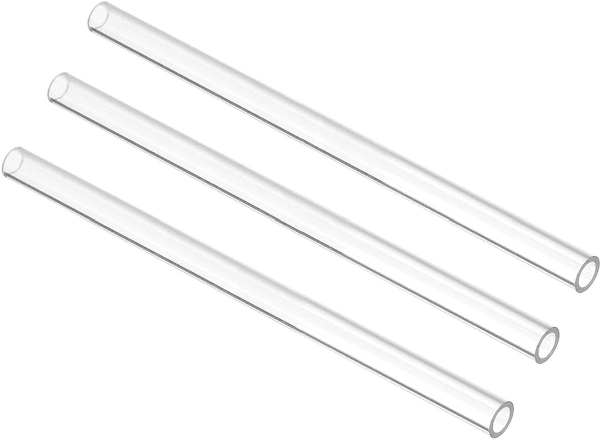 Plastic Pijp - Ronde buis - Verlichting installatie - Stijve polycarbonaat - 3 stuks 9.6 inch - Transparant